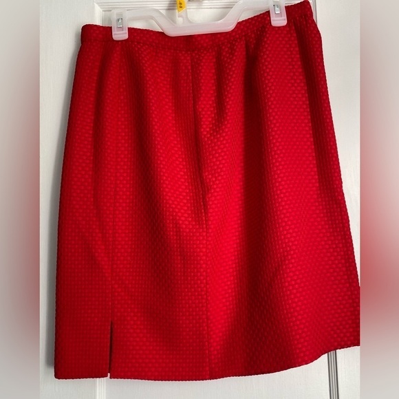 Pat Crowley Made in Ireland Red Mini Skirt, waist 16.5” - Picture 2 of 10